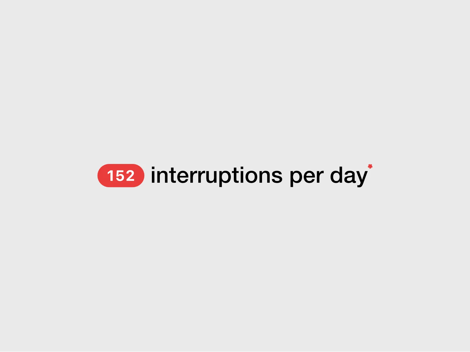 152 Interruptions Per Day