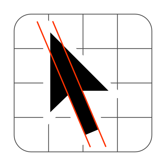 Layout direction of the cursor arrow!